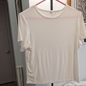 PARADE Crop Top Large Comfort Short Sleeve | Lush Rib White/Cloud